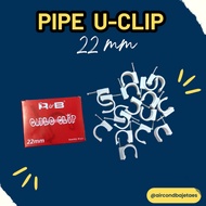 (1 Box) Cable Clips 7mm 22mm for cable/pvc pipe/Aircond Cooper Pipe Ready Stock