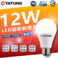 TATUNG 大同 4入組 12W LED燈泡 省電燈泡 E27燈頭（6500K白光/3000K黃光）