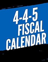 4-4-5 Retail Fiscal Calendar Notebook - Blue Movie Poster Cover: 4-4-5 Retail Fiscal Calendar Monthl