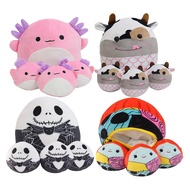 Squishmallow Pink Axolotl Jack Skellington Sally cow plush Mother Child Plush Doll Christmas Doll Co