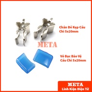 [Combo of 10] 5x20 mm Fuse Clamp Stand, 5x20 plastic fuse protective cover