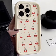 Fashion Girly Red Cherry Pattern Case For Samsung Galaxy S24 S23 Ultra S23 FE A54 A34 A14 5G A15 A25