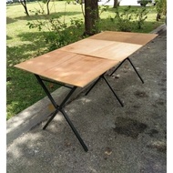 25mm Night Market Foldable Table Rack Market Folding Table Stand Plywood Kaki Meja Besi Lipat Pasar 