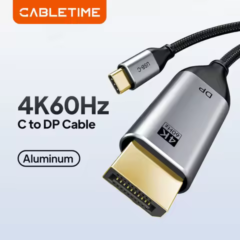 CABLETIME Type C to DisplayPort Cable 4K 60Hz Thunderbolt 3 USB 3.1 USB C to DP Adapter C to DP for 