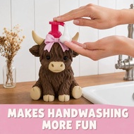 Highland Cow Soap Dispenser Holder Fits Bath Foaming Soap