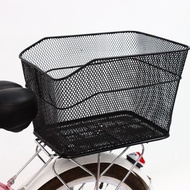 Bicycle Rear Rack Student Bag Basket Electric Bicycle Plus-Sized Deepening Rear Pet Iron Basket Vegetable Basket-Quick Release Bicycle Rear Seat Rack Delivery Bag Rack Bike Carrier