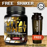 Whey Protein Halal – Vital Whey 1kg/2.2lbs Whey Isolate With 24g Protein 33 Servings - Fast Muscle R