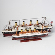 #Large Titanic model wooden sailboat decoration living room cruise finished ship display Wooden Toys