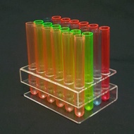 24-Slot Acrylic Rack With 24 Test Tubes