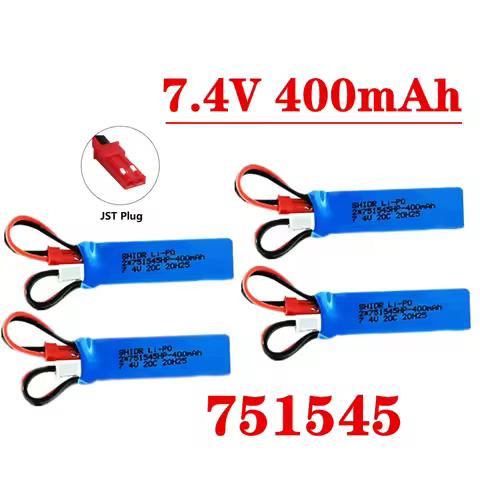 7.4V 400mah Lipo Battery For P929 P939 K969 K979 K989 1/28 Remote Control Car Spare Parts RC Car 2S 