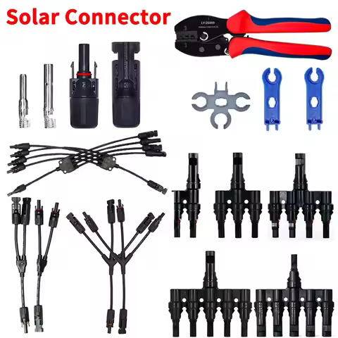 1/5 Sets 30A 1000V Y/T Type Photovoltaic Solar PV 3-7 Way Branch Connector Kit IP67 for PV/MC Cable 
