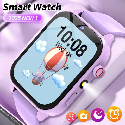 2025 New Children Smart Watch Alarm Clock LED Flashlight Waterproof Kid Watches HD Camera Take Photo