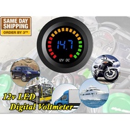 12V Voltmeter Digital Battery Motorcycle Car Kawasaki Versys ER6N NINJA Z250 SYM VF3i LC FZ Y15ZR MT