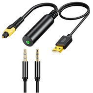 Digital Fiber Audio Converter Optical to 3.5mm Converter Fiber to 3.5mm Converter USB Digital Fiber 