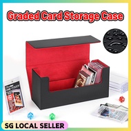 SG READY STOCK Graded Card Storage Case | Toploader Box Magnetic Case TCG PU Leather PSA Slab BGS On