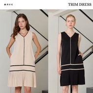 MAVE Dress Trim Model Color BEIGE BLACK