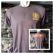 Kaos security / kaos security warna coklat