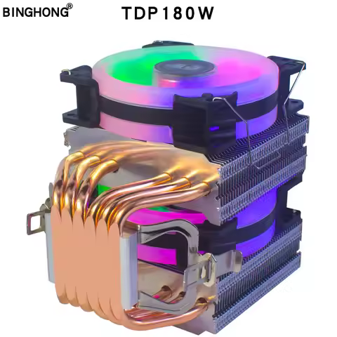 Pure copper 6 heat pipe CPU radiator 90MM 4PIN PWM silent fan for INTEL I3 I5 I7 I9 AMD3 AM4 2011 X7