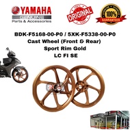 YAMAHA LC135 FI SE ORIGINAL CAST WHEEL SPORT RIM GOLD  ( 5XK-F5338-00-P0 / BDK-F5168-00-P0 ) - Sport