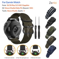26MM Skin-friendly Replacement Naylon Wrist Band Watch Strap for Garmin Fenix 5X Plus 3 HR Sapphire D2 Bravo Charlie Delta PX Descent Mk1 Quatix Tactix Fenix3 Fenix5X Quatix3
