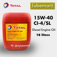 TOTAL RUBIA TIR 7400 15W40 CI4/SL (18LITERS) - DIESEL ENGINE OIL