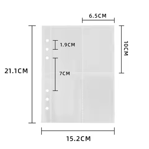 Acrylic Photo Album Loose-leaf A5/A7/A8 Idol Card Organizer Water Ripple Design Pictures Storage Boo