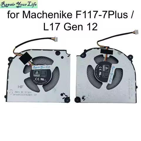 CPU GPU Cooling Fan for Machenike F117-7Plus / L17 Gen 12 Gaming Laptop MKNP55HK RTX 3050 3060 Coole