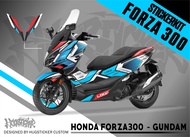 สติ๊กเกอร์ติดรถ สติกเกอร์แต่ง สติกเกอร์ กันรอย Honda Forza 300-350 ลาย Gundam