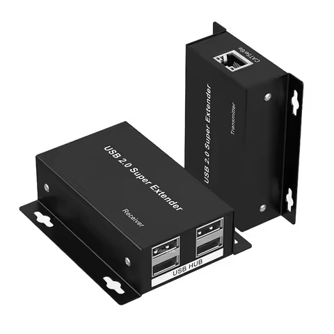 USB2.0 Rj45 Extender Over Single Ethernet Cat6 USB to Rj45 Extension Transmitter for Webcam Printer 