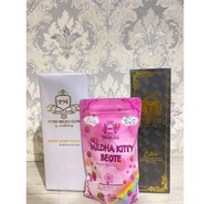 BUNDLING MILDHAKITTY NEW PEMUTIH BADAN ( sabun putri 1 lotion platinum colagen poch )