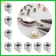 Won 20 Pack Stopper Spacer Bead Finishing Clasps Positioning Clasp Stainless Steel Crimp End Beads  