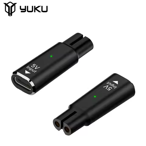 YUKU 5V Type-C Shaver Adapter Charging Converter for Philips One Blade QP2724 QP2834 QP4530 QP1924 w