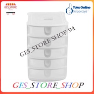 Krishome 5-story Storage Drawer - Transparent/Storage Rack/-Office Drawer/Drawer/Drawer/Drawer Rack