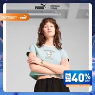 PUMA Prime/Select เสื้อยืดผู้หญิงลายกราฟิก PUMA X HELLO KITTY AND FRIENDS สีเขียว - 63161367