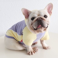 Petstyle Pet Clothes French Bulldog Sweatshirt Color Matching Design All-Match Fat Dog Clothes