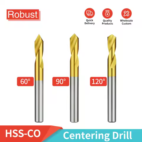 HSS Cobalt M35 Center Drill Set 120°/60°/90° Positioning Drills 2.0-20mm for Stainless Steel Lathe P