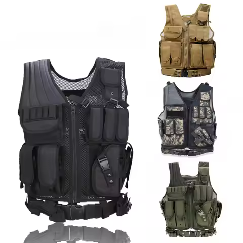 Tactical Combat Vest Mesh Breathable Wear-Resistant Outdoor CS Training Survival Comfortable Wild Ve