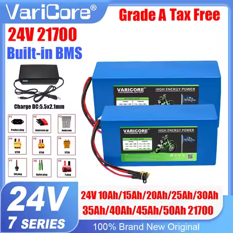 24V 7s 10Ah 15Ah 20Ah 25Ah 30Ah 35Ah 40Ah 45Ah 50A 21700 Lithium Battery Pack With BMS For Lawn Mowe