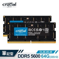 Micron Crucial DDR5 5600 64GB (32GB * 2) SODIMM Dual-Way Notebook Memory Computer RAM