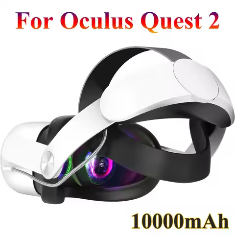 For Oculus Quest 2 Replacement Head Strap 10000mAh Power Bank Battery Adjustable VR Headset Elite St