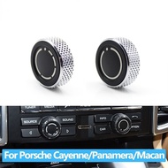 Audio Volume Radio Knob Cover CD Multi-Media Control Switch Button For Porsche Cayenne 7P5 Panamera 