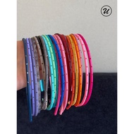 B2U Korea Imported Multicolor Diamond Thin Headband Summer Dopamine Hair Accessories Sweet Girl Fash