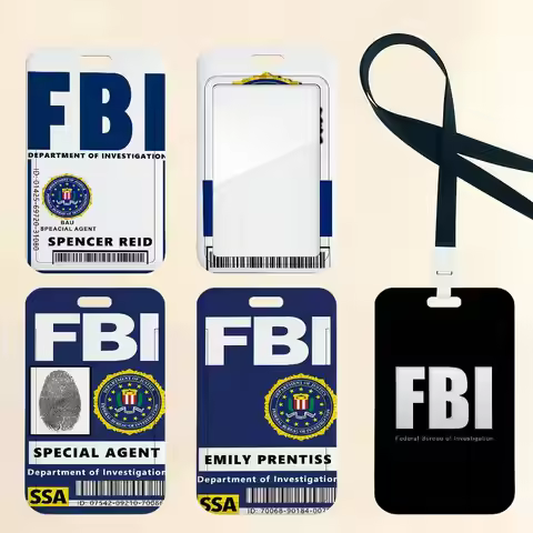 Fashion F-FBI Cool Card Holder Cardcase Bank Credit Student ID Subway Work Permit Badge Holder Door 