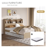 **Bundle DEAL** LUNA Storage Bed Frame with Headboard + LUANNA PRO Mattress Single to Queen Size