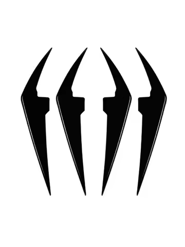 For BMW 3 Series G20 G21 LCI M Sport 2023+ Car Front Bumper Side Canards Splitter Spoiler Fog Lamp A