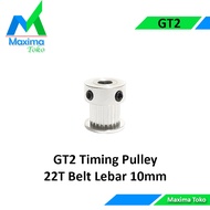 GT2 Timing Pulley 22T Bore 6.35mm Belt Width 10mm Pulley 2GT teeth 22 Axle hole 6.35mm