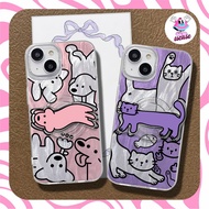 [1 SET] Feather Printing Dog and Cat case for redmi a3 9 10c 9a 14c 13 4g 5g 13x a5 4g 5g note 8 9 1