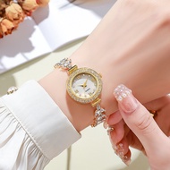 2025 Mermaid Ladies Watch Live Round Diamond Bracelet Drawstring Quartz Watch 12.5