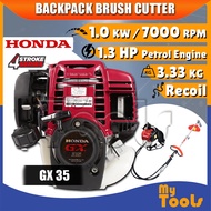 Mytools HONDA (JAPAN) BackPack Brush Cutter GX-35 Engine Brush Cutter 4 Stroke Grass Cutter