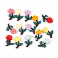 10Pcs/bag 1.6x3cm  Multicolor Cute Flower Patches For Clothes Embroidered Sewing Accessroies DIY Dec